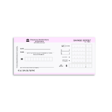 Image of item: Savings Deposit Tickets for Imaging Single Part